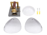 Clear Shell Shape Wall Sconce Light Modern Wall Lamp with Glass Lampshade for Living Room Bedroom V1294-YM0901-3119240095911