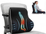 Artiss Ergonomic Lumbar Support Cushion for Office Chair and Car Memory Foam Lumbar Pillow for Back, LSC-BACK-MESH-BLACK