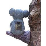 Sitting Koala Tree Hugger with Solar LED Light, Koala Reading Book Garden Statue, Resin Animal V1366-AZ2-W-06063