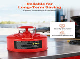 Safety Gas Can, 9.5 L Type II Red Safety Can for Gasoline with Stainless Steel Flame Arrester, V952-IIXAQGHSJS25Y4I7A001V0