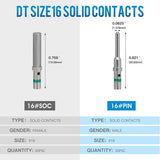 30 pairs Silver solid pin FOR Deutsch DT Series solid pin Connector Male & Female V201-EDT0060BL8AU