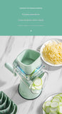 Multi-Function Rotary Vegetable Slicer & Grater - 5 Blade Types with Storage V888-ELOSUNG25747
