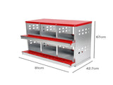 Pawz Chicken Nesting Box 6 Hole 2-Tier Roll Away Egg Collection Galvanized Coop PT1417-RD-AU