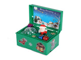Christmas Style Music Box Beautiful Plastic Creative Santa Claus Decor LED Music Box for Party-Green V1263-JX-752