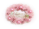 Xmas Wreath for Front Door PVC Xmas Wreath Decoration with Balls Ornaments for Fireplace Wall Home V1294-YM0901-3115240085311