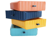 4Pcs Drawer Plastic Storage Box Desk Organization Stackable Storage Drawers Set for Home Office V1294-YM0901-3117200197511