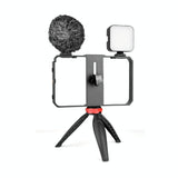 Vlogging Video Rig With Led Light Mic & Tripod PRL-6111ACD