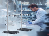 Lab Stand Support, Laboratory Retort Support Stand 2 Sets, Steel Lab Stand 23.6" Rod and 8.3" x 5.3" V952-SYZJJP2JT60C7MCUSV0