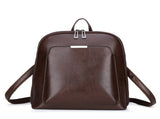 Brown Stylish Women's PU Leather Backpack - Spacious, Anti-Theft, Multi-Pocket Travel Bag for School V888-ELOSUNG17360