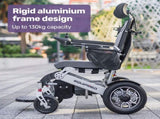EQUIPMED Power Electric Wheelchair, Long Range, Airline Approved, Alloy, Remote Control, Lithium V219-HELWLCEQPKS8A