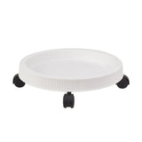 White 3-Tier Stackable Strawberry & Vegetable Planter with Mobile Wheel Tray - Space-Saving Vertical V888-ELOSUNG42002