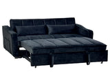 Sarantino Fenton Velvet 2-Seater Sofa Bed - Black SOFA-7007-VEL-BK