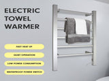 Pronti Heated Towel Rack Electric Bathroom Towel Rails Warmer 100W - Silver PTR-EVA-100-SL
