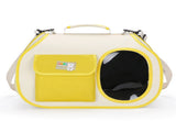 Yellow Colors Pet Carrier Backpack, Breathable Cat Carrier Backpack with Transparent Window, Airline V888-ELOSUNG10822
