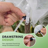 4.9x4Ft Garden Bird Netting for Plant and Fruit Tree Protection,4 Pack Garden Netting with Zipper & V1107-119-45585-WHT2