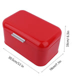 Solid Color Retro Metal Bread Bin Box Large Capacity Kitchen Storage Container V1294-YM0901-JY34918-01