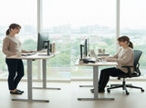 FORTIA Sit To Stand Standing Desk, 120x60cm, 72-118cm Electric Height Adjustable, Light Oak Style V219-ADKSSTFO2LOSB