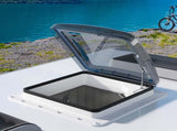 Weisshorn Caravan Roof Vent Air Exhaust Hatch RV Motorhome Camper White CV-VENT-46X46X17-NET-GY