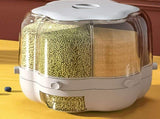 Grains Separate Storage Box Rotating Rice Bucket Food Grade Household Bean Storage Tank Large 6.5kg V1294-YM0716-3118220158612
