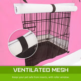 Wire Dog Cage Foldable Crate Kennel 42in with Tray PINK Cover Combo V274-PET-WCCV42-PK