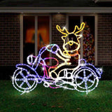 LED Ropelight Motorbike Crew Reindeer V720-XL1436R