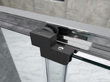 40mm Adjustable Contemporary Corner Sliding Chrome Shower Screen 120x80cm V63-848701