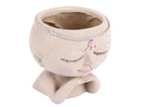 Face Flower Pot Head Planter Pot Succulent Planter Cute Resin Cactus Planter with Closed Eyes Indoor V1294-YM0710-3111230269011