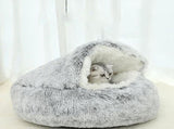 Cozy Cocoon Pet Bed - Plush Winter Nook for Dogs & Cats, Easy to Clean, Removable Washable Non Slip V1366-AZ2-W-11547
