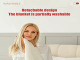 Double-side Flannel Heated Electric Throw Rug Blanket Fast Heating Warm Washable BLUE V201-FDZ1316BU8AU