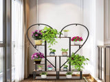 Fin Merge/Separate Metal Plant Stand Heart Shape Ladder Book Shelf For Indoor Garden V767-JJ-XZ1241-S
