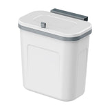Hanging Trash Can for Cabin Door Wall Mounted Garbage Bin Undersink Waste Bask with Sliding Lid V1369-AZ3-W-11156