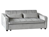 Sarantino Fenton Velvet 2-Seater Sofa Bed - Light Grey SOFA-7007-VEL-LGY