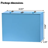 145 Piece Deluxe Art Set Wooden Art Box & Drawing Kit Blue Art Kit with Crayons, Oil Pastels, V1107-120-29721-BLU-1PACK
