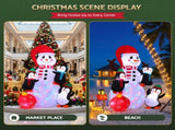 Jingle Jollys Christmas Inflatable Snowman 1.8M Height LED Outdoor Decorations Illuminated XMAS-INF-SNOWMAN-6FT-MC
