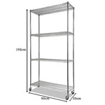 Modular Wire Storage Shelf 900 x 350 x 1800mm Steel Shelving V63-841141