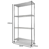 Modular Wire Storage Shelf 900 x 350 x 1800mm Steel Shelving V63-841141