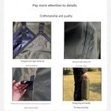 3x5m Green Multi-Purpose Outdoor Tarp - 19 Anchor Points Waterproof Rain Fly with Blackout Coating, V888-ELOSUNG56748