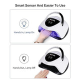 Professional 288W UV/LED Nail Lamp with Smart Sensor,63 LED Beads UV Light for Gel Nails,4 Timer V1192-AZ-W-31895