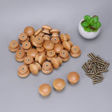 Khaki Wood Cabinet Knob for Drawers, Universal Pull Handle, Easy to Install, Perfect for Kitchen V1369-AZ3-W-12879
