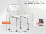Shower Chair, Shower Seat with Back, Adjustable Height Shower Stool, Shower Chair for Inside Shower V952-LYYFXLHJPESWYQ55WV0