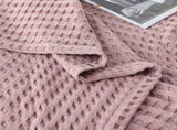 Cotton Waffle Blanket - Air Conditioning Blanket/Throw/Summer Quilt, 200*230cm,Bean Paste Color V888-ELOSUNG15980