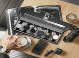 6-slot Leather Watch Box, Watch Box Organizer Glass jewelry Storage Black V1259-DP01-A-2870