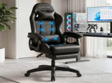 Artiss Gaming Office Chair with 8 Point Message Reline Ergonomic Black MOC-L-GC-8P-BK