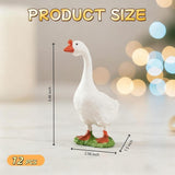 12 Pcs Desktop Goose Mini Plastic Desk Goose Statue, Small Geese Figurines for DIY Crafts, Farm V1192-AZ-W-26261