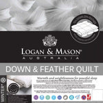 Logan and Mason 75% Duck Down 25% Feather Premium Quality Quilt Single V442-LED-QUILT-75DOWN25FEATHER-WHITE-SB