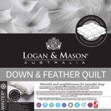 Logan and Mason 75% Duck Down 25% Feather Premium Quality Quilt King V442-LED-QUILT-75DOWN25FEATHER-WHITE-KI