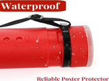 3 Packs Extendable Poster Tube, 25" to 42.5" Waterproof Blueprint Holder with Strap, Portable V1259-DP01-A-975