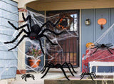 Giant Spider 6.6 Ft, 2M Halloween Decorations Fake Halloween Decor Spiders Large, Furry Spiders for V1107-116-16380-BLK-4PACK