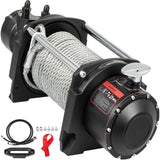 Industrial Hydraulic Winch 4535kg, Hydraulic Anchor Winch with 24m Strong Steel Cable, Hydraulic V952-YYJP10000B0000001V0