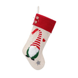 Christmas Gnome Stocking with Red Striped Hat and Decorations - Holiday Decor V888-ELOSUNG10527